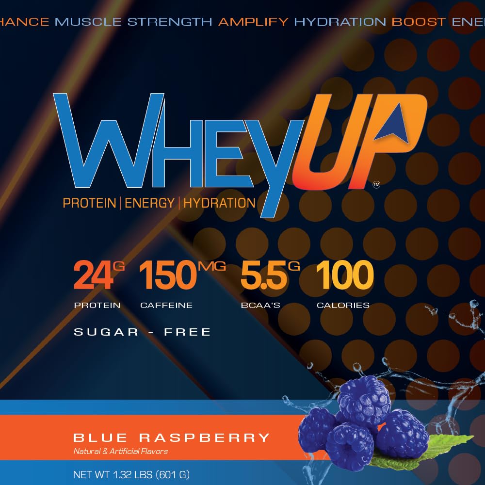 WheyUP Clear Whey Isolate Protein Powder, Blue Raspberry - 150mg Caffeine - 20 Servings WheyUPBuy Supplements Australia