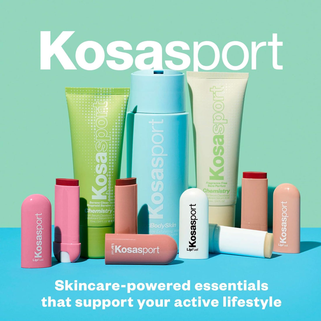 Kosas Chemistry Deodorant - Aluminium and Baking Soda Free + BO-Fighting AHA Serum that Exfoliates, Softens, and Nourishes the Skin, (Serene Clean) KosasBuy Supplements Australia
