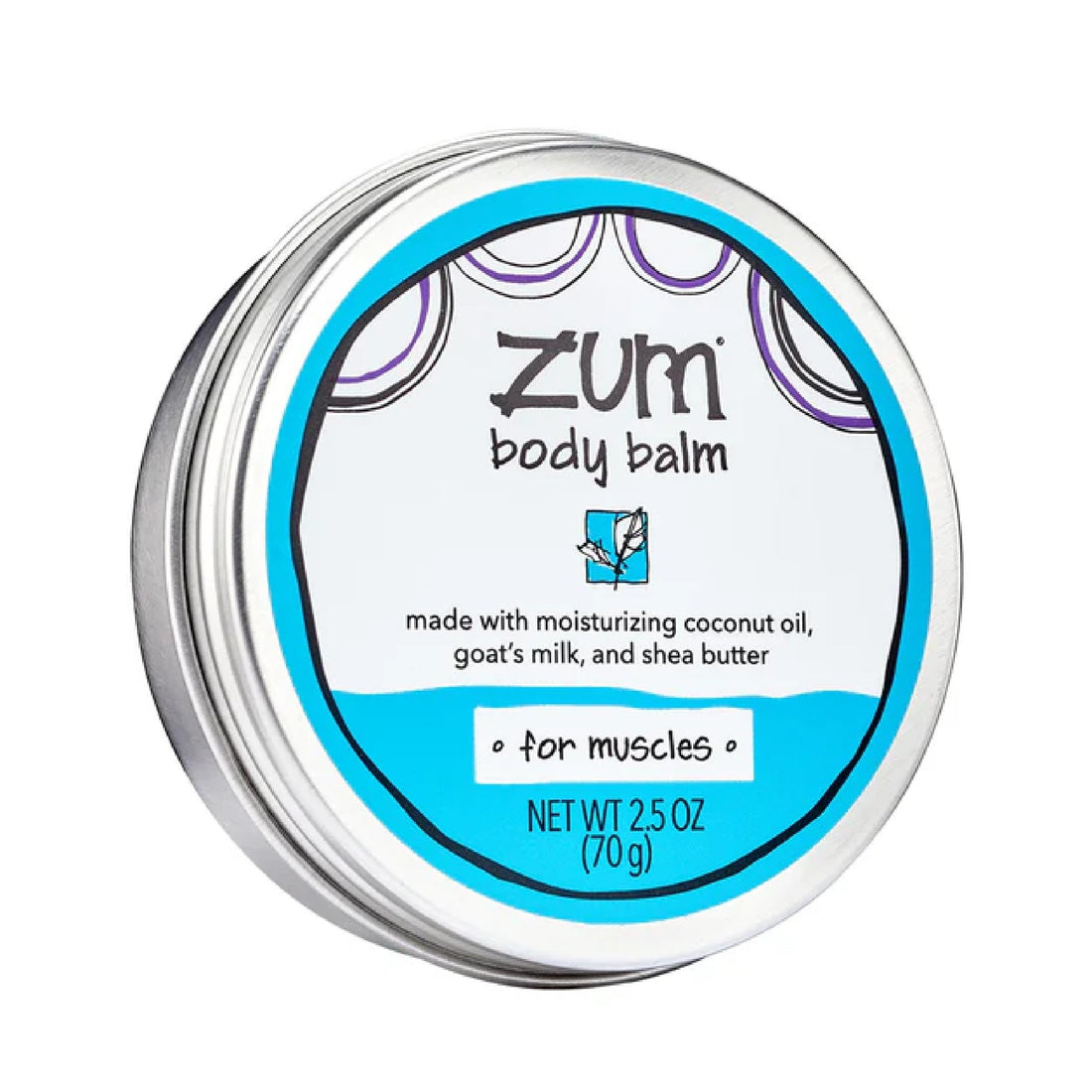 Zum Indigo Wild Body Balm for Muscles - Body Moisturizer for Women & Men - After Workout Muscle Recovery - Includes Goat's Milk, Shea Butter & Menthol - 2.5 oz ZumBuy Supplements Australia