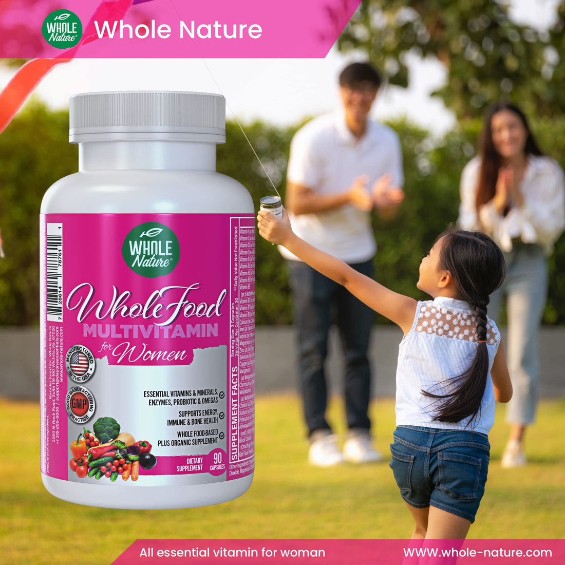 Whole Nature Whole Food Multivitamin for Women Womens Multi Vitamin with Folate, B12 Methyl, Vitamins, Minerals, Probiotics and Omegas Whole NatureBuy Supplements Australia