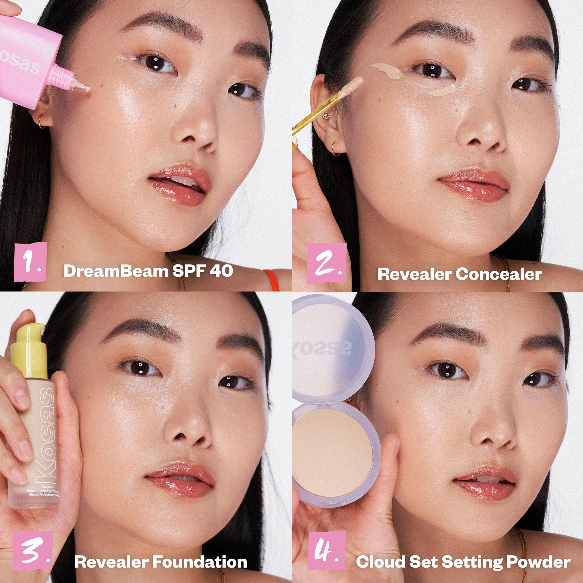 Kosas DreamBeam SPF 40 Mineral Sunscreen for Face + Makeup Prep – Lightweight Hydrating Sun Protection, 40 ml KosasBuy Supplements Australia